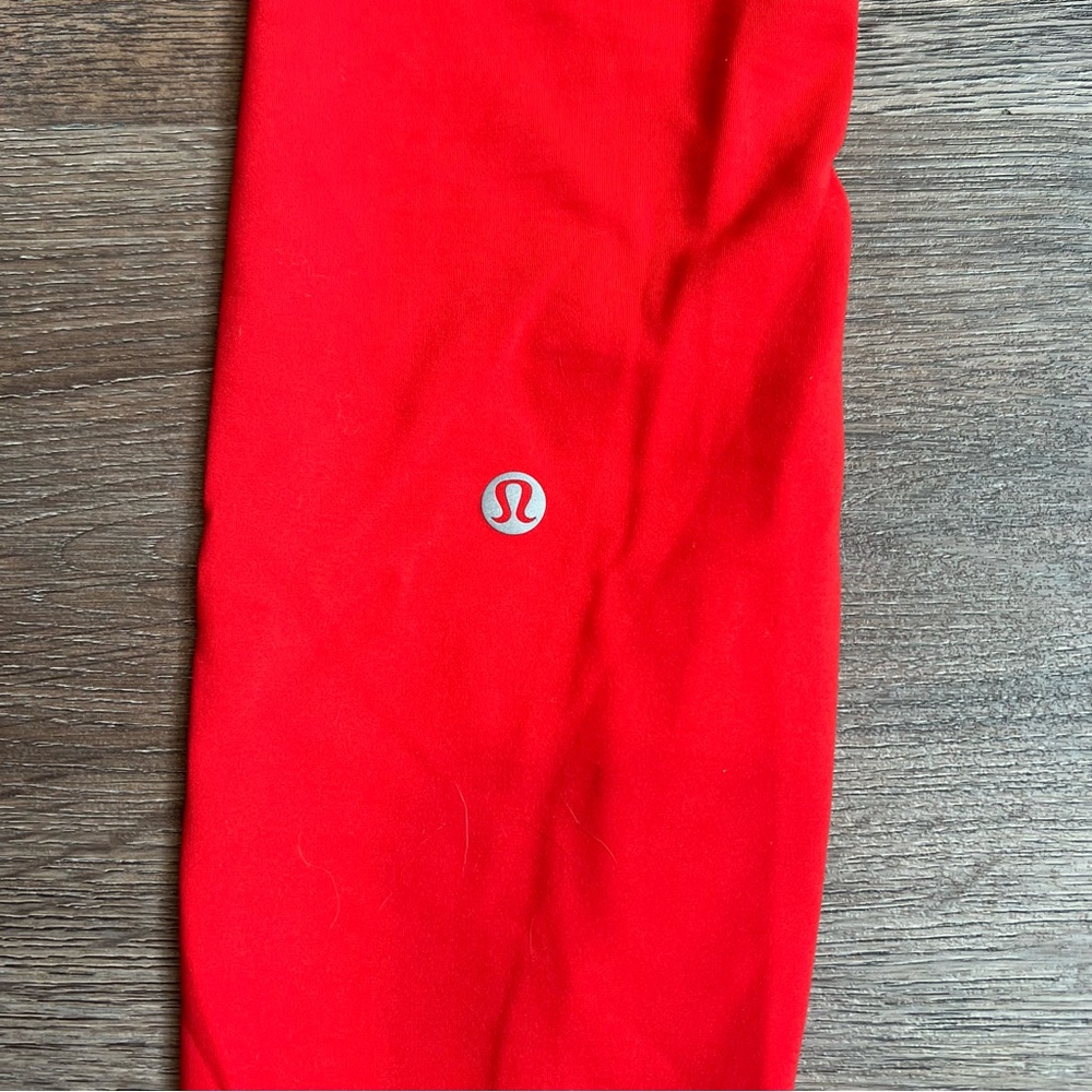 Lululemon Wunder Train High Rise Crop 23” Hot Heat Red Size 4 - Picture 5 of 8